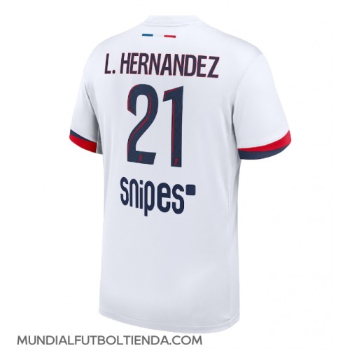 Camiseta Paris Saint-Germain Lucas Hernandez #21 Segunda Equipación Replica 2025-26 mangas cortas